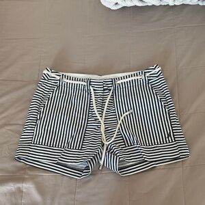 Nautica Black and White Striped Shorts